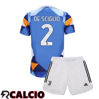 Quarto Maglia Juventus (DE SCIGLIO 2) Bambino Blu 2021/2022