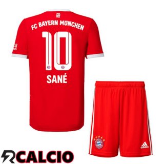 Prima Maglia Bayern Monaco (Sané 10) Bambino Rosso 2022/2023