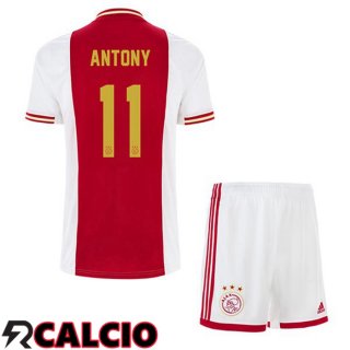 Prima Maglia AFC Ajax (Antony 11) Bambino Bianco Rosso 22/23