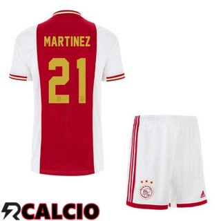 Prima Maglia AFC Ajax (Martinez 21) Bambino Bianco Rosso 22/23