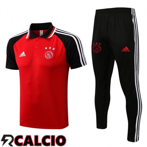 Maglia Polo AFC Ajax + Pantaloni Rosso 2021/2022