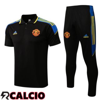 Maglia Polo Manchester United + Pantaloni Nero 2021/2022