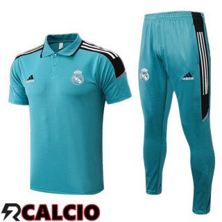 Maglia Polo Real Madrid + Pantaloni Verde Nero 2021/2022