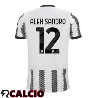 Prima Maglia Juventus (ALEX SANDRO 12) Bianco Nero 2022/2023
