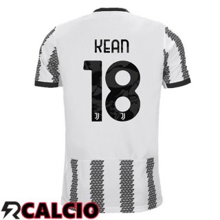Prima Maglia Juventus (KEAN 18) Bianco Nero 2022/2023  Prima Maglia Juventus (KEAN 18) Bianco Nero 2022/2023