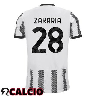 Prima Maglia Juventus (ZAKARIA 28) Bianco Nero 2022/2023  Prima Maglia Juventus (ZAKARIA 28) Bianco Nero 2022/2023
