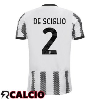 Prima Maglia Juventus (DE SCIGLIO 2) Bianco Nero 2022/2023  Prima Maglia Juventus (DE SCIGLIO 2) Bianco Nero 2022/2023