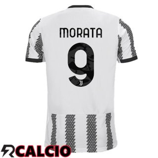 Prima Maglia Juventus (MORATA 9) Bianco Nero 2022/2023  Prima Maglia Juventus (MORATA 9) Bianco Nero 2022/2023