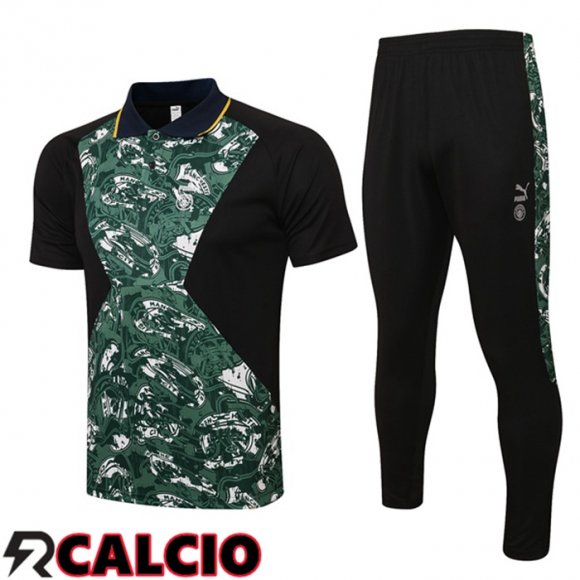 Maglia Polo Manchester City + Pantaloni Verde Nero 2021 2022