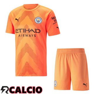 Maglia Manchester City Bambino Giallo Arancia 2022/2023