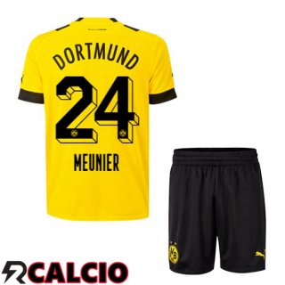 Prima Maglia Dortmund BVB (Meunier 24) Bambino Giallo 2022/2023