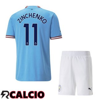 Prima Maglia Manchester City (Zinchenko 11) Bambino Blu 2022/2023