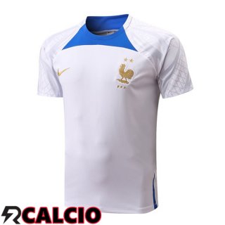 T Shirt Allenamento Francia Bianco 2022/2023