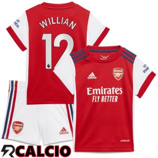 Prima Maglia FC Arsenal (WILLIAN 12) Bambino Rosso/Bianco 2021/2022