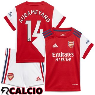 Prima Maglia FC Arsenal (AUBAMEYANG 14) Bambino Rosso/Bianco 2021/2022