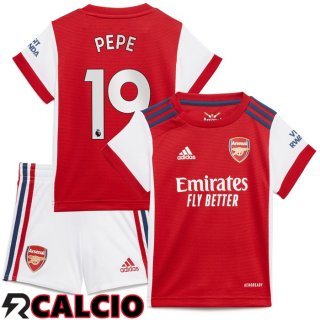 Prima Maglia FC Arsenal (PEPE 19) Bambino Rosso/Bianco 2021/2022