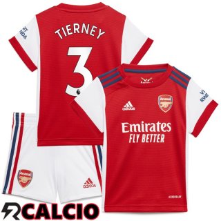 Prima Maglia FC Arsenal (KIERAN TIERNEY 3) Bambino Rosso/Bianco 2021/2022