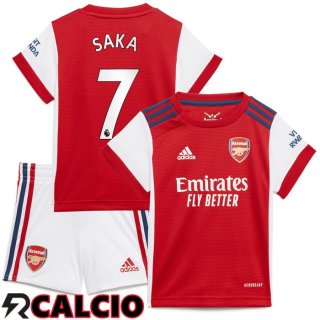 Prima Maglia FC Arsenal (SAKA 7) Bambino Rosso/Bianco 2021/2022