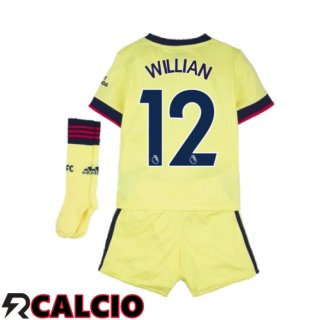 Seconda Maglia FC Arsenal (WILLIAN 12) Bambino Giallo 2021/2022