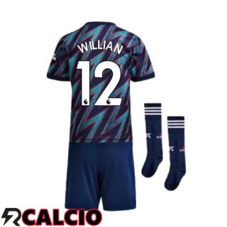Terza Maglia FC Arsenal (WILLIAN 12) Bambino Terza Blu 2021/2022