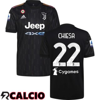 Seconda Maglia Juventus (CHIESA 22) Nero 2021/2022  Seconda Maglia Juventus (CHIESA 22) Nero 2021/2022