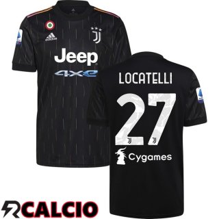 Seconda Maglia Juventus (LOCATELLI 27) Nero 2021/2022  Seconda Maglia Juventus (LOCATELLI 27) Nero 2021/2022