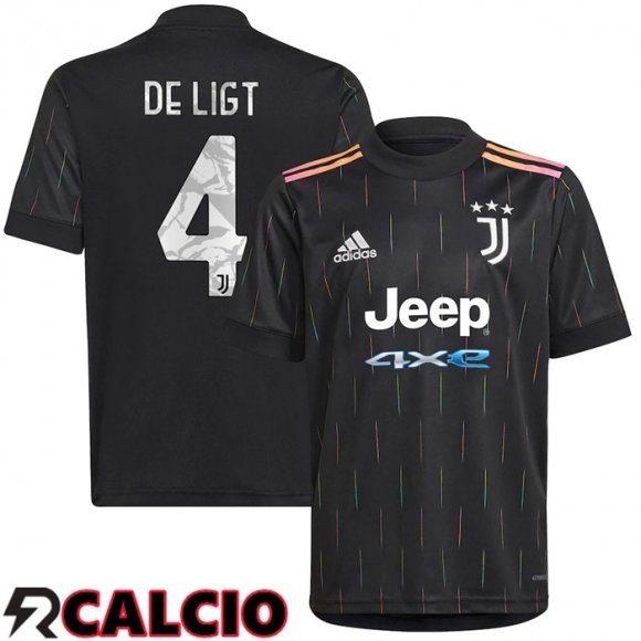 Seconda Maglia Juventus (De Ligt 4) Nero 2021/2022