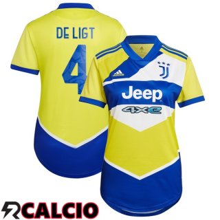 Terza Maglia Juventus (De Ligt 4) Donna Terza Giallo 2021/2022