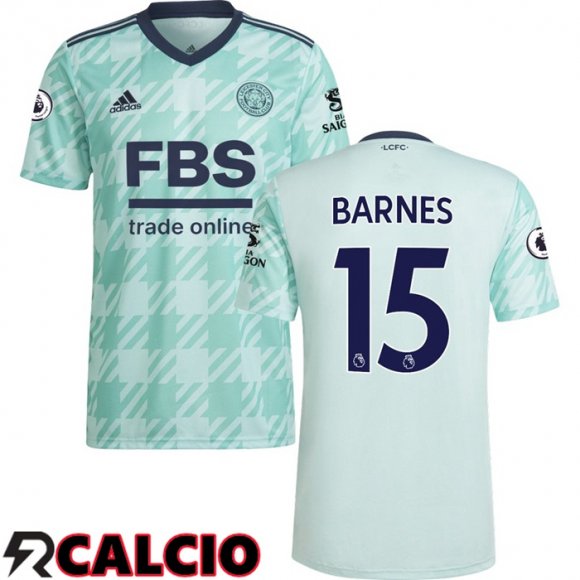 Seconda Maglia Leicester City (BARNES 15) Verde Clair 2021/2022