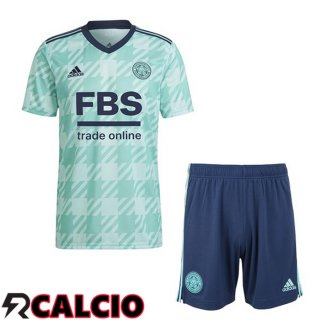 Seconda Maglia Leicester City Bambino Verde 2021 2022