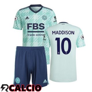 Seconda Maglia Leicester City (MADDISON 10) Bambino Verde 2021 2022