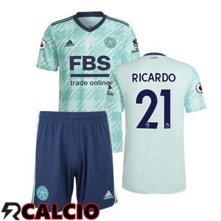 Seconda Maglia Leicester City (RICARDO 21) Bambino Verde 2021 2022
