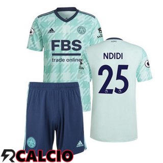 Seconda Maglia Leicester City (NDIDI 25) Bambino Verde 2021 2022
