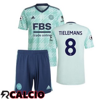 Seconda Maglia Leicester City (TIELEMANS 8) Bambino Verde 2021 2022