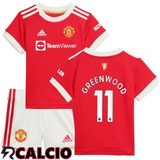 Prima Maglia Manchester United (GREENWOOD 11) Bambino Rosso 2021/2022