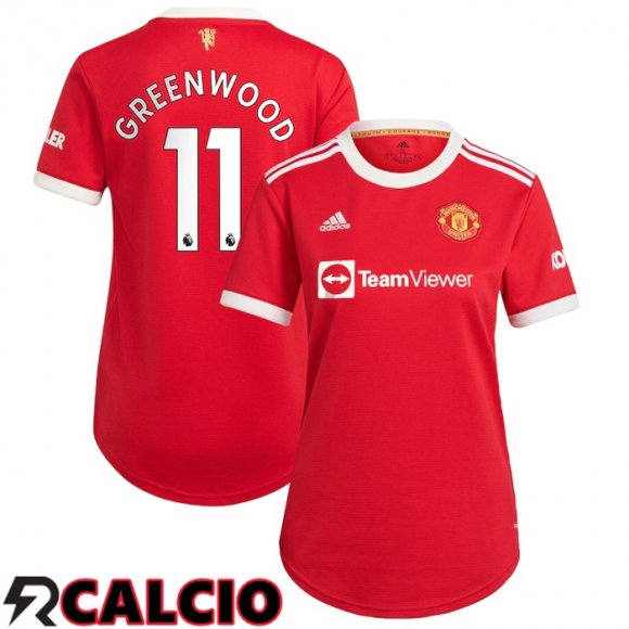 Prima Maglia Manchester United (GREENWOOD 11) Donna Rosso 2021/2022