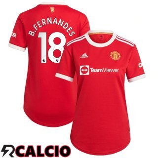 Prima Maglia Manchester United (B.FERNANDES 18) Donna Rosso 2021/2022
