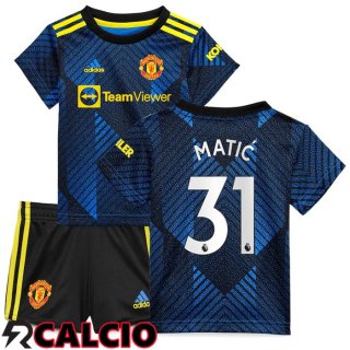 Terza Maglia Manchester United (Matić 31) Bambino Terza Blu Scuro 2021/2022
