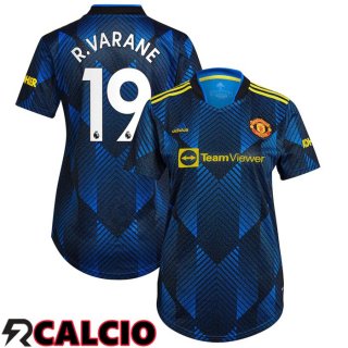 Terza Maglia Manchester United (R.Varane 19) Donna Terza Blu Scuro 2021/2022