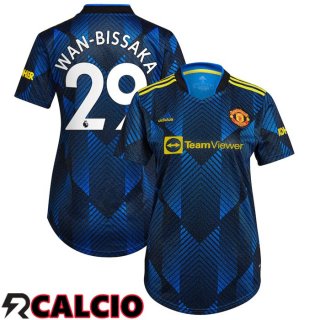 Terza Maglia Manchester United (Wan-Bissaka 29) Donna Terza Blu Scuro 2021/2022