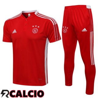 Maglia Polo AFC Ajax + Pantaloni Rosso 2021/2022