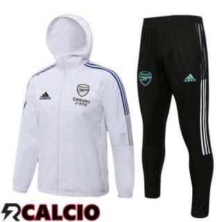 Giacca Con Cappuccio Tuta Calcio Arsenal Bianco 2021/2022