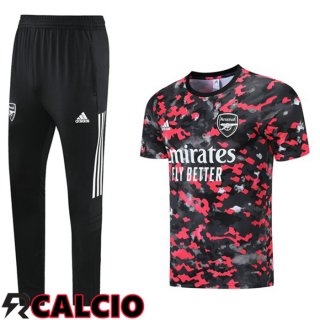 T Shirt Allenamento Arsenal + Pantaloni Rosso Nero 2021/2022