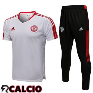 T Shirt Allenamento Manchester United + Pantaloni Bianco 2021/2022