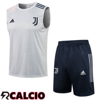 Canotta Allenamento Juventus + Pantalonicini Grigio 2021/2022