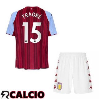 Prima Maglia Aston Villa (Traoré 15) Bambino Rosso 2021 2022