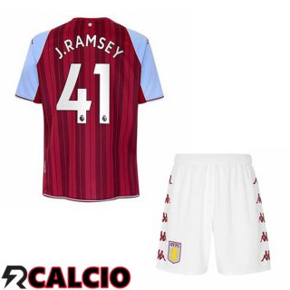 Prima Maglia Aston Villa (Ramsey 41) Bambino Rosso 2021 2022