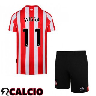 Prima Maglia Brentford FC (WISSA 11) Bambino Rosso/Bianco 2021 2022