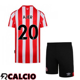 Prima Maglia Brentford FC (AJER 20) Bambino Rosso/Bianco 2021 2022