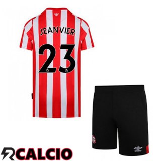 Prima Maglia Brentford FC (JEANVIER 23) Bambino Rosso/Bianco 2021 2022